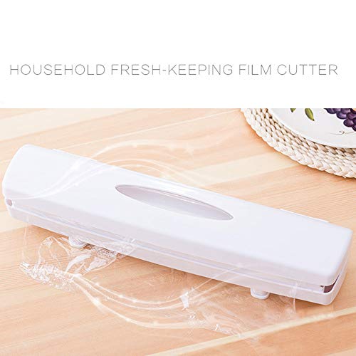Plastic Food Wrap Cling Film Dispenser Aluminum Foil Wax Paper Cutter Cut Box - Thumbnail 3