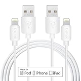 iphone 7 plus cable Delippo [Apple MFI Certified]3.3ft/1m Lightning USB Cable Sturdy Sync & Charge Cord for Apple iPhone 7 6s/6 Plus/ 5S/5C/5 iPad Air Ipod Series PowerLine [2 Pack]