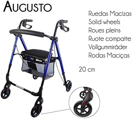 Mobiclinic®, Rollator 4 Wheel, Mobility Walker, Folding, Lightweight, Aluminium, Walking aids Augusto - Image 4