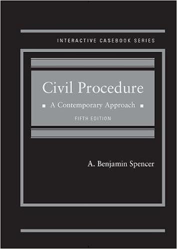 Civil Procedure A Contemporary Approach Interactive Casebook Series Spencer A 9781634607902 Books