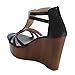 Refresh IE24 Women's T-strap Back Zipper Platform Wedge Sandal