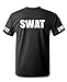 SWAT - Police Novelty raid Law Enforcement - Mens Cotton T-Shirt, L, Black