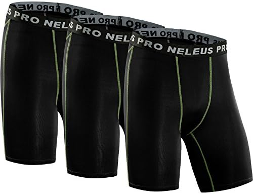 Neleus Males’s 3 Pack Compression Brief