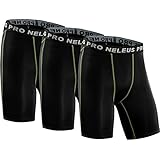 Neleus Men's 3 Pack Compression Short