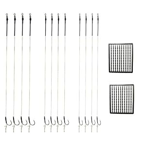 Milepet-fishing La Pêche à La Carpe Cheveux Bas De Ligne Bouillettes à La Carpe Bas De Ligne Pour Pêche à La Carpe Accessoires, 3 Tailles, 12 Pcs