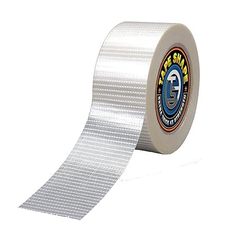4All Filament Reinforced Packaging Tape for Parcels Heavy Duty Double Sided Sealing Strip Fibreglass Tape for Packing Boxes (1 Roll, 50mmx50m)