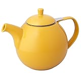 FORLIFE Curve 45-Ounce Teapot with Infuser, Mandarin