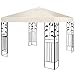 Tangkula 9.8' x 9.8' Canopy Cover Outdoor Patio Gazebo Replacement Top Cover Wedding Party Event Tent Cover Heavy Duty Durable Waterproof Sun Snow Rain Shelter 1-Tier or 2-Tier 3 Color (1-Tier, Beige)