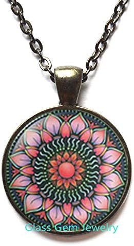 Pendantk Lotus Sri Yantra Pendant,Sri Yantra Necklace,Lotus Mandala,Buddhist Lotus,Buddhist Necklace,Sacred Geometry Jewelry,Q0208