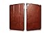 iPad Pro Leather Case, Icarercase Genuine Leather Side Open Flip Folio Style Smart Cover in Ultra Slim Design with Stand & Auto Wake/Sleep Functions for 9.7-inch(Brown)