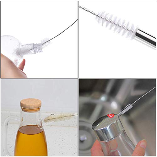 Cleaning Brush Set, Bottle Brush Cleaner, Tube Brushes, Water Bottle Cleaning Brush, Kitchen Wire Scrub Set for Nozzle Clean, Drinking Straw, Wine Bottle, Cup, Pipes, Keyboard, Set of 6 - Thumbnail 3
