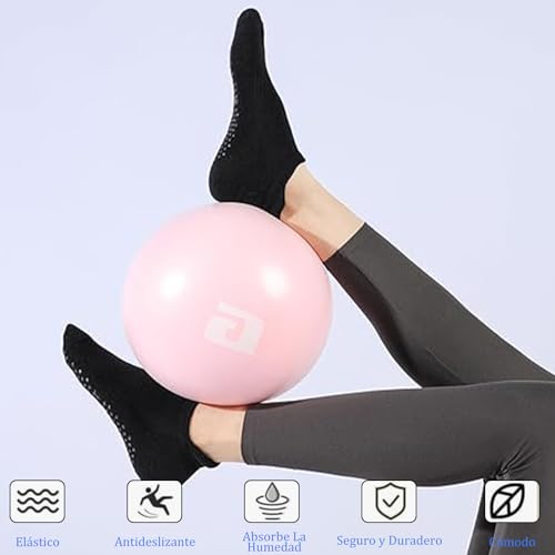 JDF3CISH 8 Pares Calcetines de Yoga, Calcetines Yoga Antideslizantes para Mujer