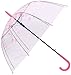 AMC Clear Transparent Cherry Blossom Bubble Dome Shape Semi-Automatic Umbrella
