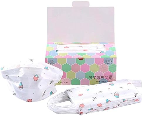 Cute Printing Disposable Earloop Face Mask Dust Filter Mouth Cover 100 Pcs