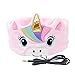 CozyPhones Kids Headphones Volume Limited with Ultra-Thin Speakers & Super Soft Fleece Headband – Perfect Toddlers & Children’s Earphones for Home, School & Travel – Pink Rainbow Unicornthumb 1