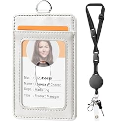 Leather Badge Holder and Adjustable Retractable