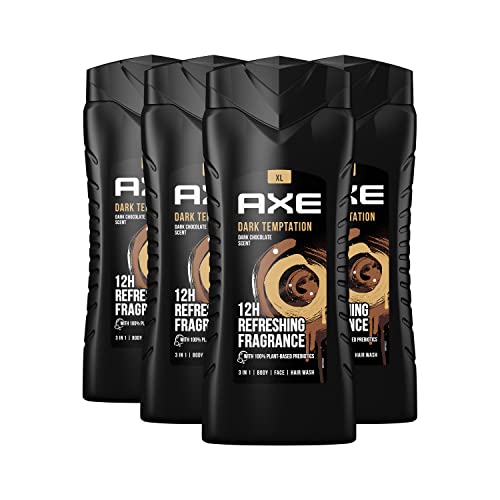 3-in-1 Duschgel & Shampoo Dark Temptation XL für langanhaltende Frische und Duft dermatologisch getestet 400 ml 4 Stück