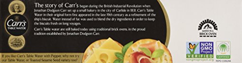 Carr's Table Water Crackers, Cracked Pepper, 4.25-Ounce Boxes (Pack of 6)