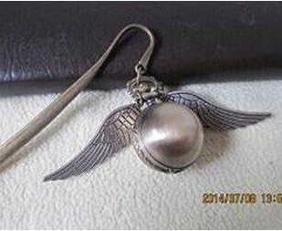 Sale-Golden Snitch Bookmark Enchanted Steampunk Double Sided Wings Pocket Watch Bookmar