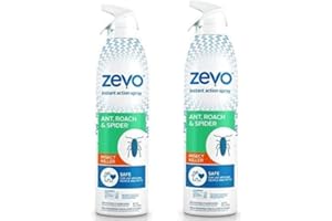 Zevo Roach Killer Ant, Roach, Spider Insect Spray (10 oz) | Indoor Outdoor Use | Instant Action | Pet People Friendly Safe (2 Pack)