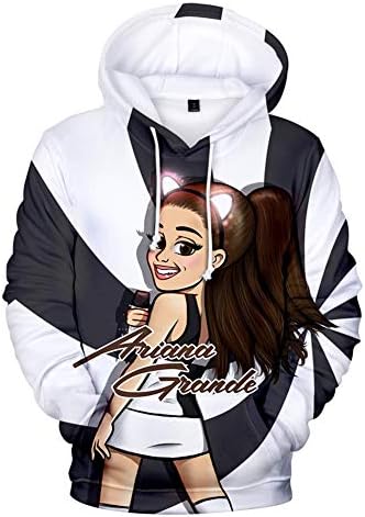 WYDHHLD Fashion 3D Hoodies Printed Hoodie Pullover Ariana&Grande Graphic Sweatshirts Hooded with Big Pockets