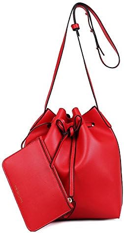 Drawstring Bucket Bag Momtmo Pu Leather Shoulder Bag Set Crossbody Bag Handbags for Women