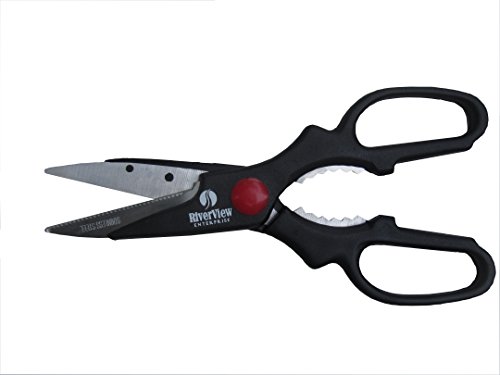 Very Sharp Multi-Purpose Scissors, Reinforced Blade Shears, Left and Right Handed for kitchen sewing garden