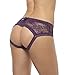 Sofishie Lace Midnight Bow-Tie Panties - Dark Purple - XL