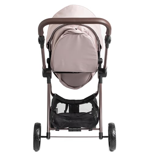 Roma Egg - Hush Violet Dolls Pram & Pushchair, Adjustable Handle 60-78cm, 2-in-1 Seat Unit/Carry Cot, Lightweight, Suitable for Dolls Up to 57cm, Gloss Lilac Chassis