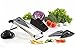 Mandoline V-Blade Slicer / Premium Slicing Mandoline for Fruit and Vegetables with 5 different blade inserts with free finger peeler by NOSH Kitchen