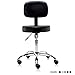 Dr.lomilomi Multi-adjustable Hydraulic Rolling Medical Massage Stool Chair with Backrest 501 (Black)