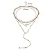 Zealmer Women's Gold Plated Layered Choker Necklace