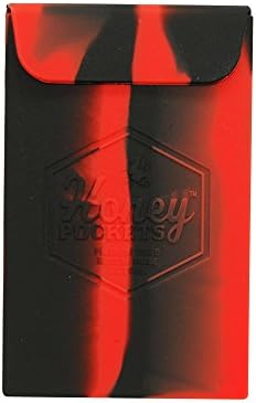 Honey Pockets Platinum Cured Nonstick Silicone Oil Wax Wallet Pouch - Red / Black