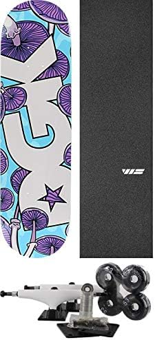 DGK Skateboards Shroom Skateboard Deck - 8.1" x 31.875" with Components - Bundle of 7 Items