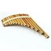 15 Pipes Pan Flute G Key Chinese Traditional Musical Instrument Pan Pipes Woodwind Instrument (15 left)