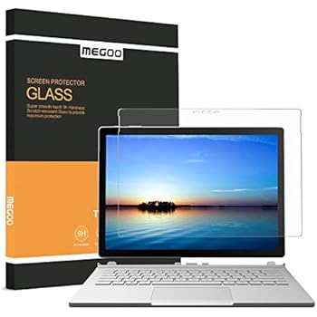 MEGOO Screen Protector for Surface Book 13.5 Inch, Premium Glass Protector/Anti-Scratch/Full Protection for Microsoft Surface Book 2 - with Lifetime Replacement
