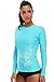 BeautyIn Womens Long Sleeve Rashguard Swimwear UPF 50+ Rash Guard Athletic Tops,Blue,XX-Large