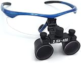 BONEW 2.5X Magnifier Loupes 420mm Working Distance Blue Glass Lens Flip-Up Case view 4
