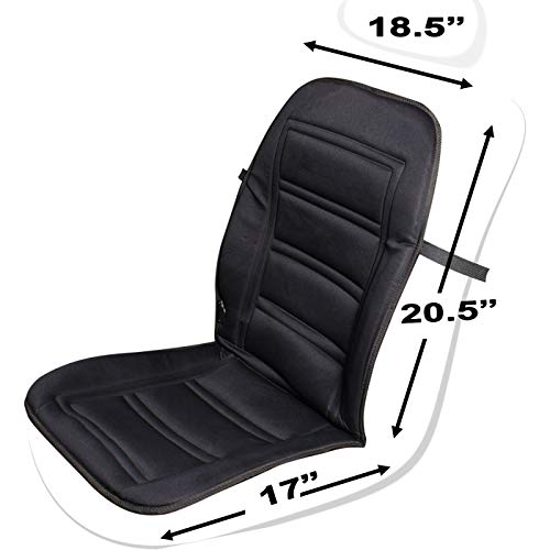 TOOGOO Heated Car Seat Cushion - Auto Seat Cover Warmer Auto Headed with Lumbar Support -Ice Cold Winter Weather Protector Heater Temperature Controller for Cars, Trucks, Vans SUV