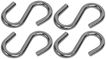 American Swing 3/8" X 4" Large End S-hook Commerical or Residential - Set of 4 - A6000