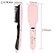 2-in-1 Ionic Hair Straightener Brush PTC Heating Hair Straightening Irons 5 Heat Settings for Different Hair Types 360 Rotatable Power Cord with Heat Resistant Glove