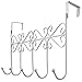 Rbenxia Over The Door 5 Hanger Rack Decorative Metal Hanger Holder for Home Office Use, White