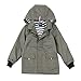 Hiheart Boys Girls Rain Waterproof Jacket Zip Hooded Jacket Outer Coat
