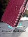 OCASE Samsung Galaxy S9 Case Leather Flip Wallet Case for Samsung Galaxy S9 Devices (Burgundy)