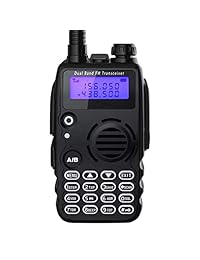 Radioddity GA-5S 7W Radio bidireccional de alta potencia UHF VHF Radio de jamón de doble banda Walkie Talkie con linterna Squelch 1800mAh Batería + Auricular