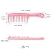 xnicx 3pcs Wide Tooth Detangling Comb Set - Curly, Wet, Thick Hair Brush - Macaron Pink