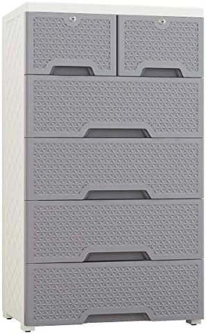 Nafenai Storage Cabinet Drawers Plastic Dresser Closet Drawers