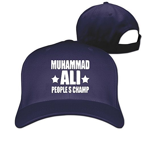 Mens Womens Ali The Peoples Champ-01 Pure Snapback Peaked Cap Baseball Hats Navy