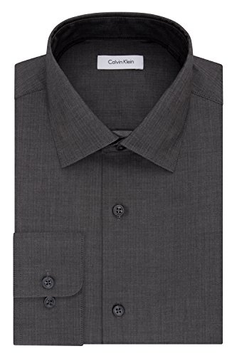 Calvin klein men s regular fit non iron herringbone spr…