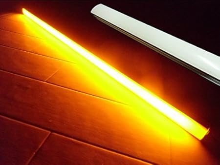 Amazon 24v 拡散カバー付アルミバー埋め込みledテープライト 蛍光灯 オレンジ色 イエロー系アンバー 船舶 トラック バーライト 投光器 Ledテープ 車 バイク